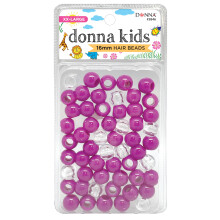 DONNA 16mm Plastic Hair Beads XXL Hair Beads for Kids DIY Hair Braiding Plastic Beads for Braid Hair 1pc Quick Beaders for Kids Hair Braids Purp