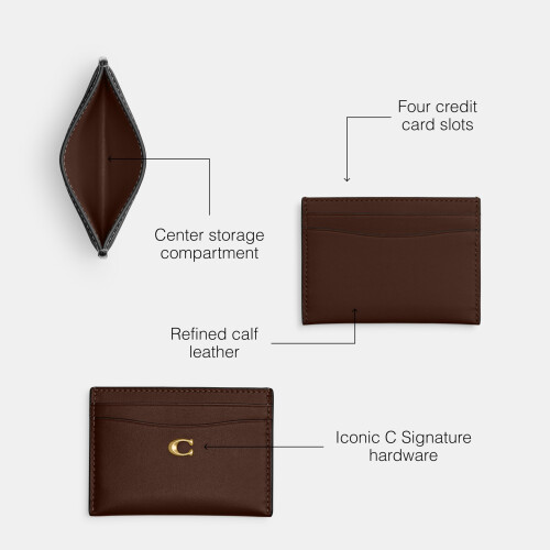 Coach Coach Essential Card Case Maple 2