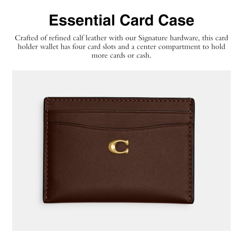 Coach Coach Essential Card Case Maple 1