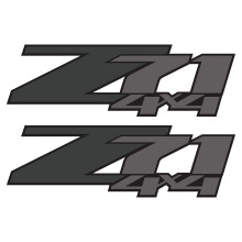Z71 4X4 Decals Bedside Sticker til Chevy Truck (2007-2013) 1500 2500 HD (Premium Series (Black Gray Metallic Finish)