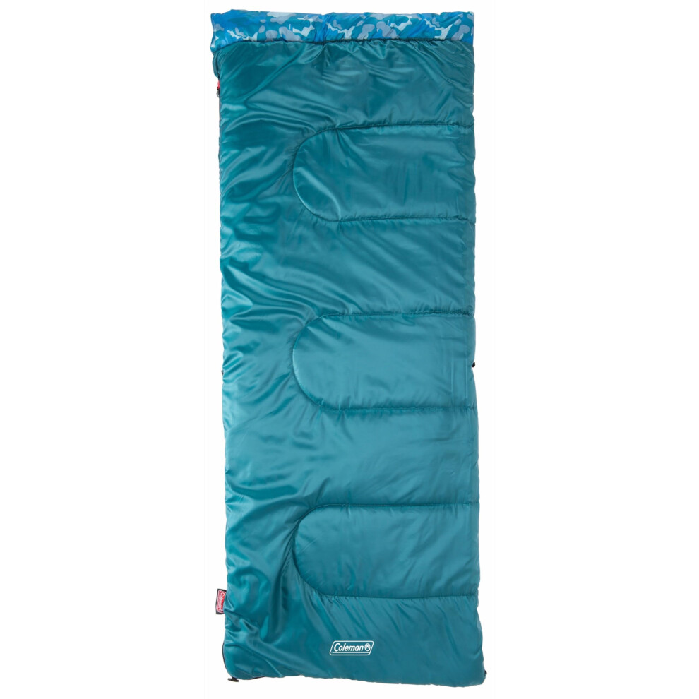 Coleman Kids 45F Sleeping Bag for Children up to 5ft 5in Tall  Lightweight & Warm Sleep Sack for Indoor/Outdoor Use  Machine Washable