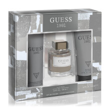 GUESS 1981 Men/Homme Eau de Toilette 3 rszes ajndk szett - Klni spray 3,4 Fl. Oz. Szagtalant testpermet 6,0 oz. & Tusfrdo 6,7 Fl. Oz.