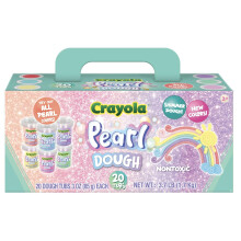 Crayola Dough - Pastelli Play Dough Pearl Special Effects | 20 tynnyri 3 unssia helmiist taikinaa 6 pastellivriss | Myrkytn leikkitaikina kotib