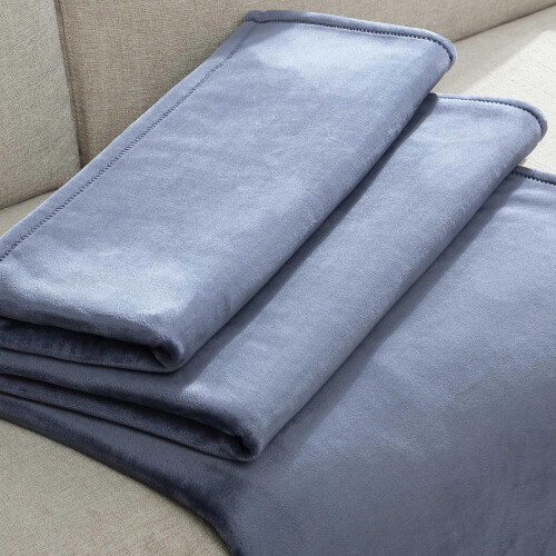 Calvin Klein Calvin Klein - Κουβέρτα King Size, Πολύ Μαλακή, Έτοιμη για Δώρο (Slate Blue) 2
