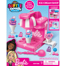 Barbie Softee Dough Gelato Playset con Gelatiera 4 Colori, Pressa e Stampo per Mini Dolcetti dai 3 Anni in su