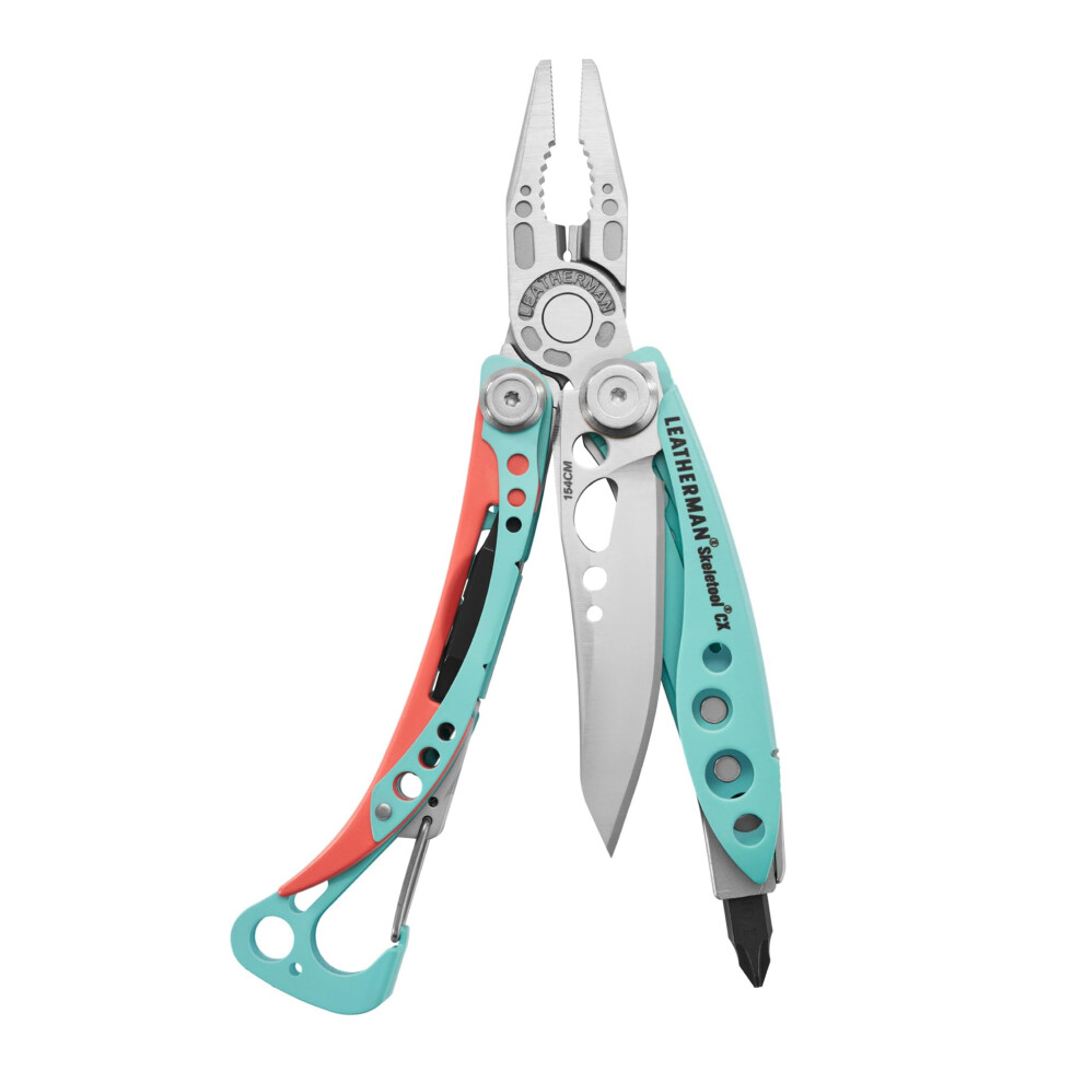 LEATHERMAN  Skeletool CX  7-in-1 Lightweight  Minimalist Multi-Tool for Everyday Carry (EDC)  Home  Garden & Outdoors  Paradise Blue