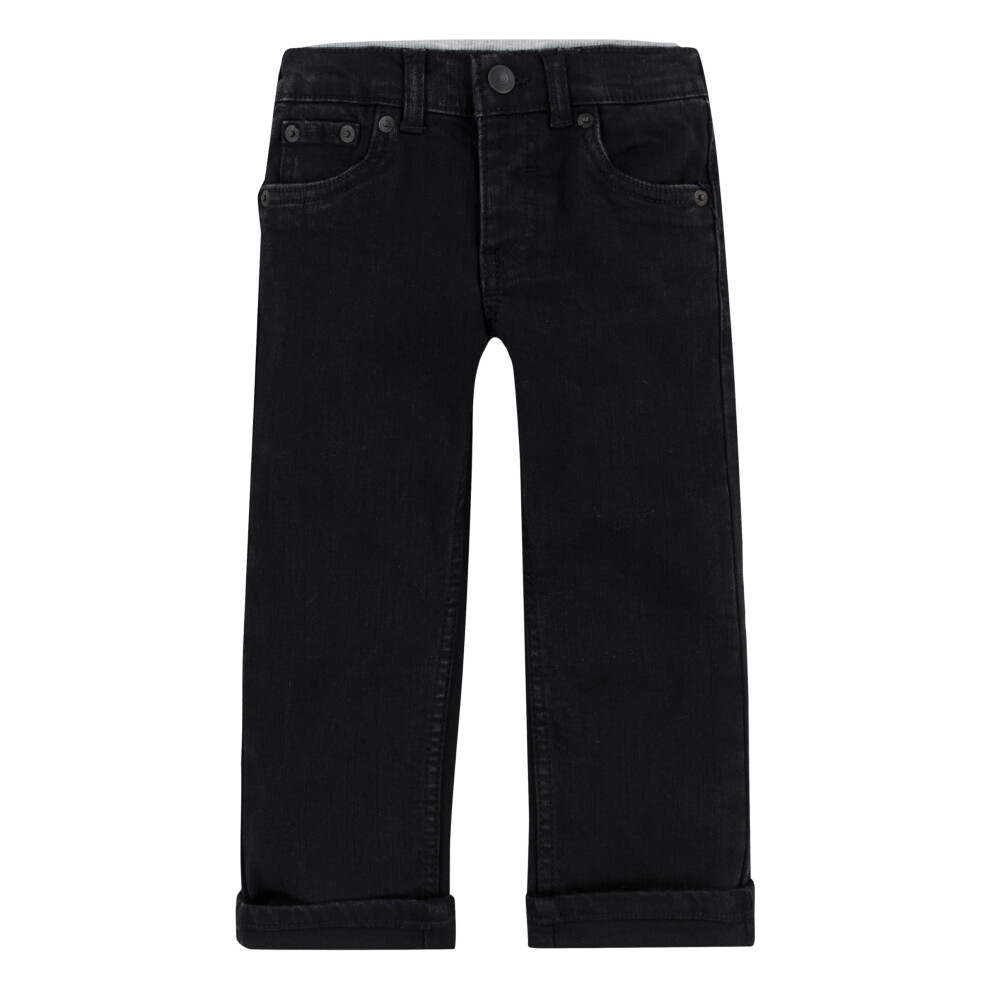 Levi's Baby Boys' and Toddler Pull On Jeans  Black Stretch/Straight  4