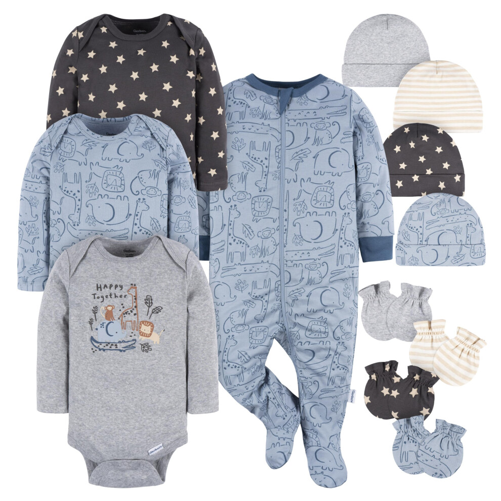 Gerber Baby Boys and Girls 12 Piece Layette Gift Set  Happy Together  Newborn