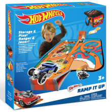 Hot Wheels Tara Toy: ZipBin Ramp It Up - Converta em Tapete de Corrida & Rampa de Carro 21"x21", Armazenamento