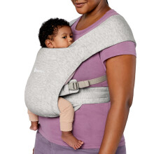 Ergobaby Embrace Cozy Newborn Baby Wrap Carrier (7-25 Pounds) Ponte Knit Soft Grey