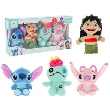 KIDS PREFERRED Disney Baby Lilo & Stitch 4 Piece Cuteeze Gift Set Plush Collector Set of Stuffed Animals Lilo and Stitch Toys for Infants & Todd