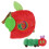 KIDS PREFERRED Eric Carle Very Hungry Caterpillar Activity Apple and Plush - Crinkle Texture Inside and Attached Leaf Teether - Hanging Loop for 1