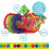 KIDS PREFERRED Eric Carle Very Hungry Caterpillar Activity Apple and Plush - Crinkle Texture Inside and Attached Leaf Teether - Hanging Loop for 3