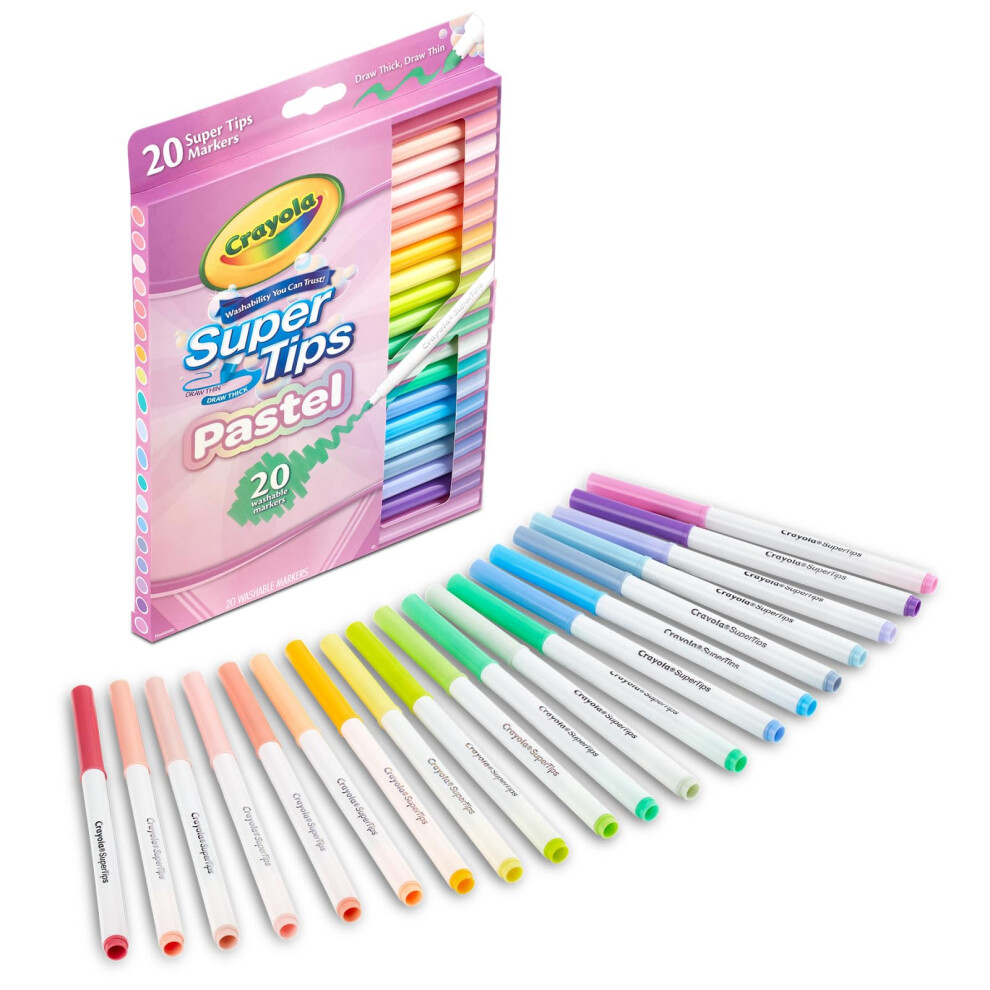 Crayola 20Ct Pastel Supertip Markers