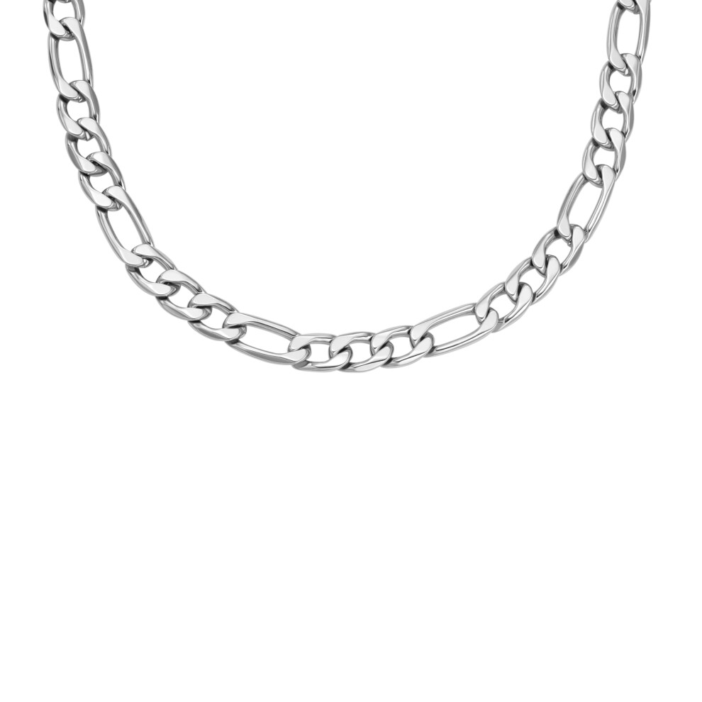 Fossil Men's All Stacked Up Stainless Steel Chain Necklace  Color: Silver (Model: JF04721040)