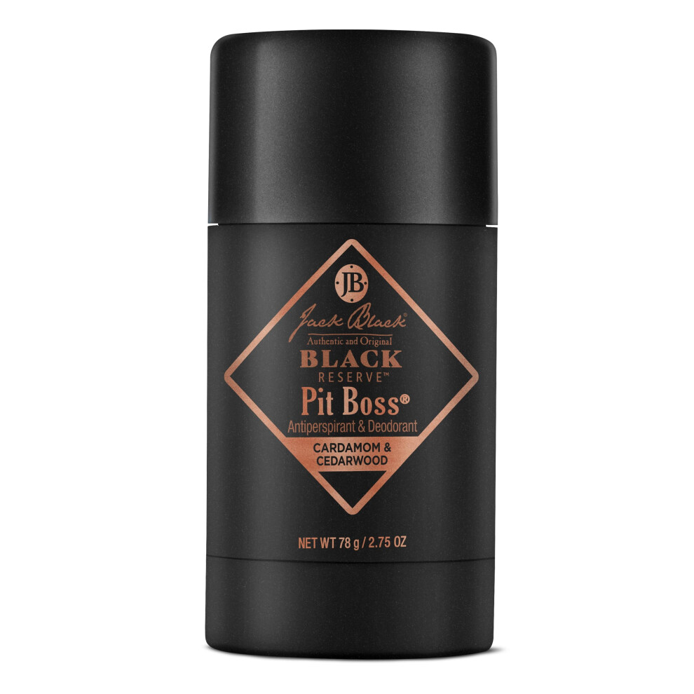 Jack Black Black Reserve Pit Boss Mens Deodorant  2.75 oz. - Mens Stick Deodorant  Antiperspirant for Men  Maximum Odor & Sweat Control  Long-Lasting