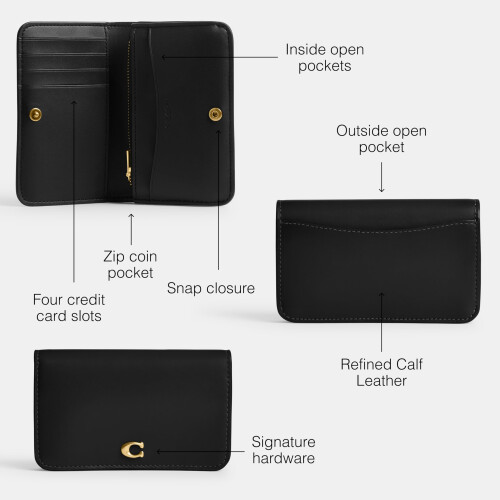 Coach Coach Women's Slim Card Case Black One size 2