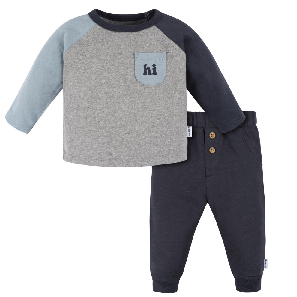 Gerber Baby Boys' Jogger Set  Happy  12 Months