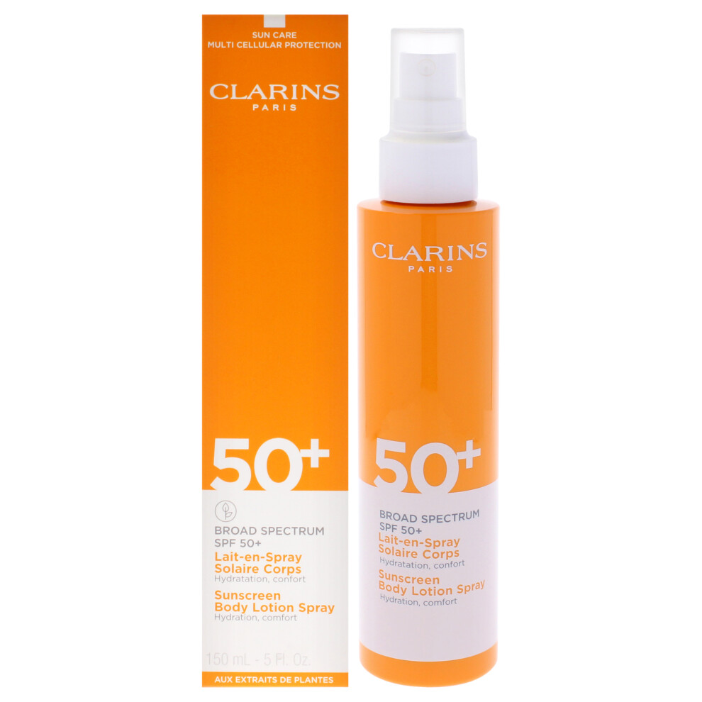 Sunscreen Body Lotion Spray SPF 50 Plus by Clarins for Unisex - 5 oz Sunscreen