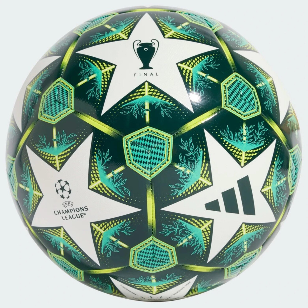 adidas Unisex-Adult UCL Training Soccer Ball White/Shadow Green/Green/Solar Slime 5