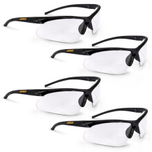 DEWALT DPG51 Radius Unisex Halvbge Skyddsglasgon Svart ram Klar lins - 4-pack