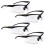 DeWalt DEWALT DPG51 Radius Unisex Half Frame Protective Eyewear Black Frame Clear Lens - 4 Pack 1