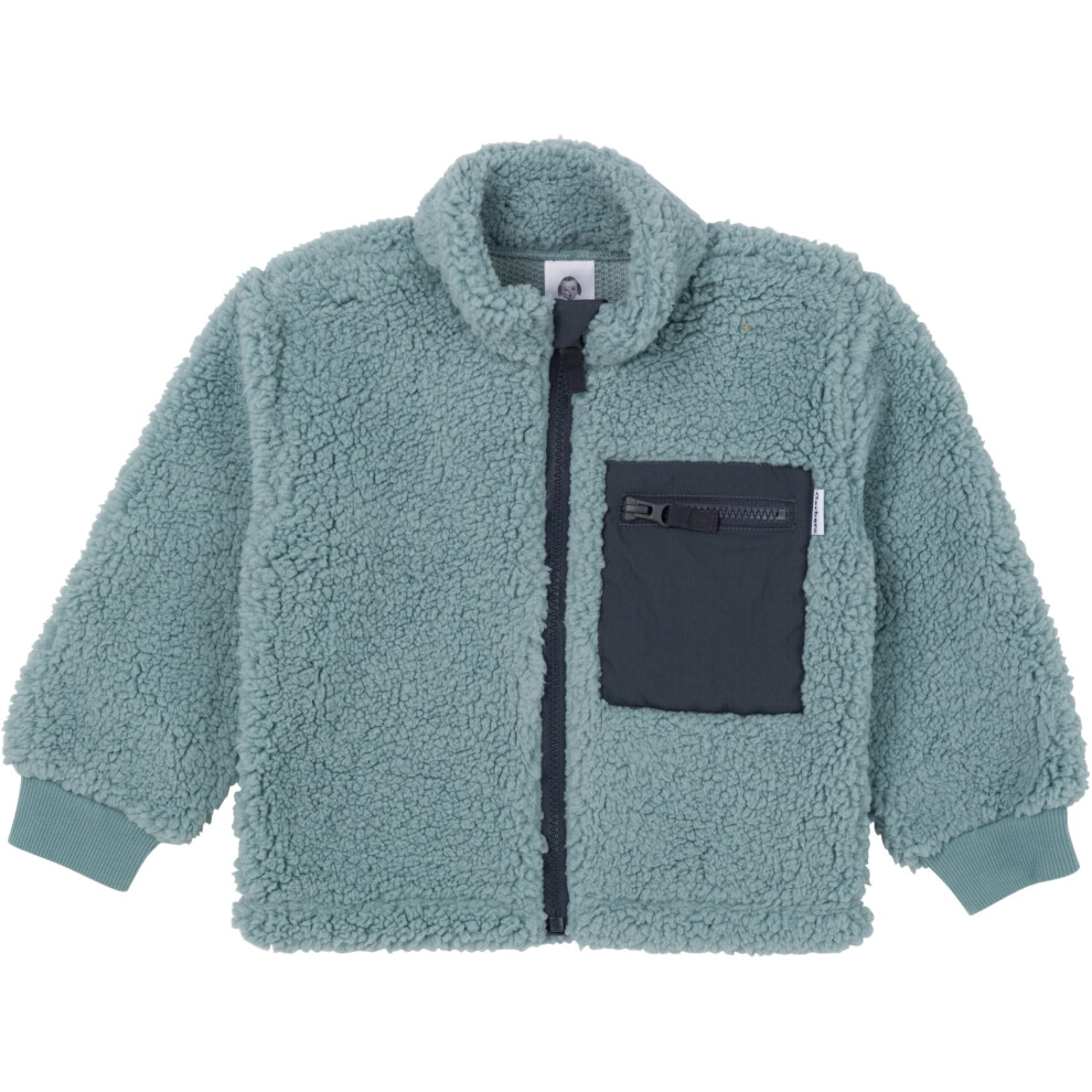 Gerber Unisex Baby Toddler Boys Girls Sherpa Fleece-Lined Zip Up Jacket  Medium Blue