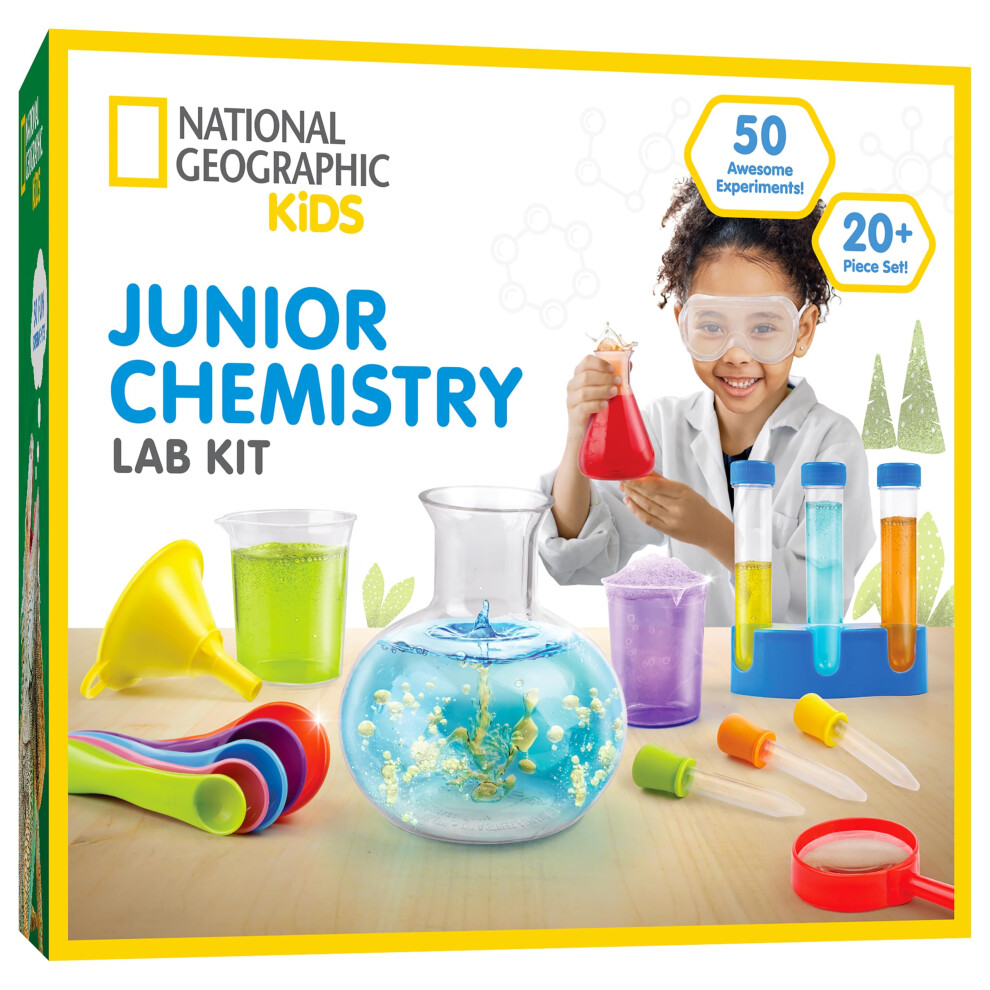National Geographic Kids Junior Chemistry Set - Kit de laboratoire d'apprentissage pr   coce complet avec 50 exp   riences scientifiques pour enfants