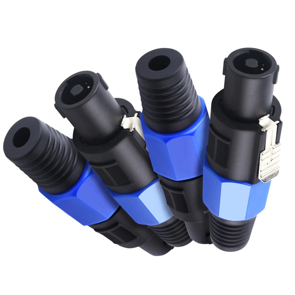 Cable Matters 4-Pack 4-Polige Luidsprekerkabelconnector - Max. Od 8,5 Mm/0,33 Inch Compatibel Met Neutrik Speakon-Connector NL4FC NL4FX Nl4-Serie-image