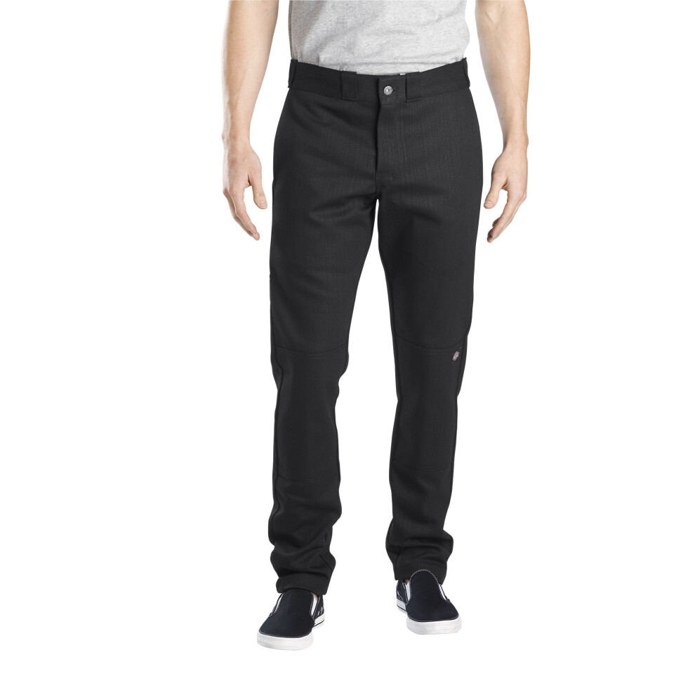 Dickies Men's Skinny Fit Double Knee Work Pants  Black