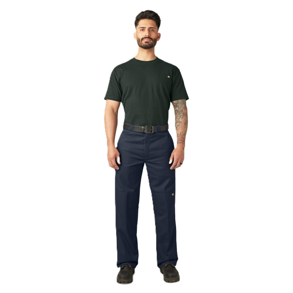 Dickies Men's Loose Fit Double Knee Work Pants Dark Navy 196520527209