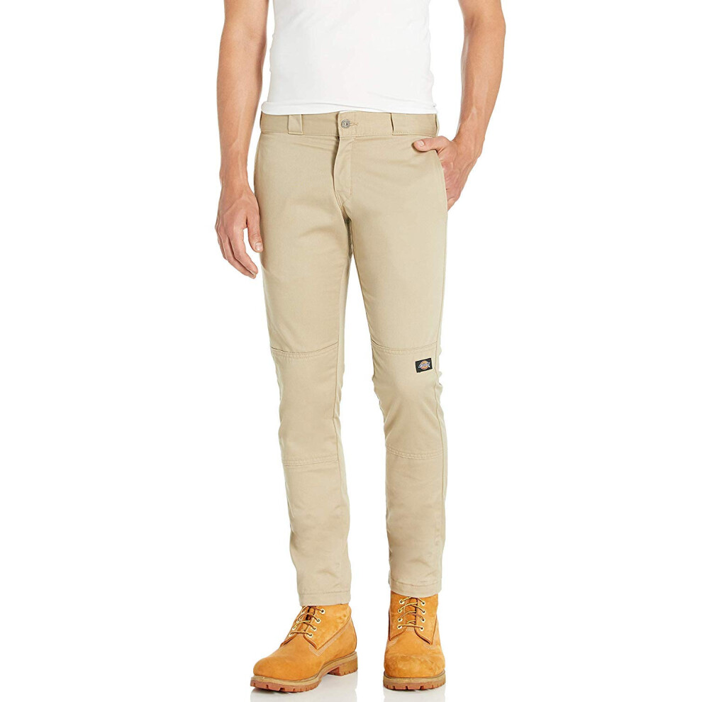 Dickies Men's Skinny Fit Double Knee Work Pants Desert Sand