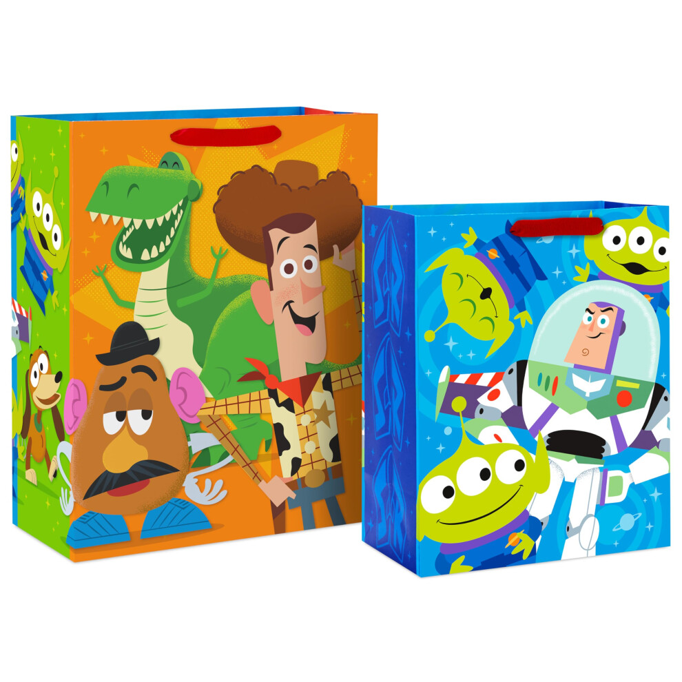 Hallmark Disney Pixar Toy Story Geschenkt Ten F R Kinder (2 T Ten: 1 Gro 13"" 1 Extragro 15"") F R Geburtstage, Schulanfang, Weihnachten-image