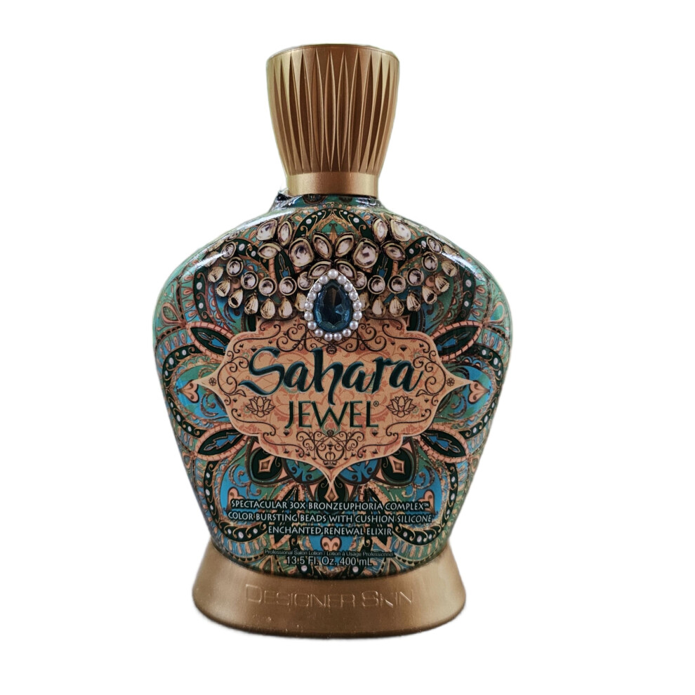 Australian Gold Designer Skin SAHARA JEWEL Spectacular 30x Bronzer Tanning Lotion - 13.5 oz  Green