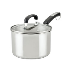 Farberware Brilliance Saucpan/cacerola de acero inoxidable con picos laterales para facilitar la vergenza 1 cuarto de lavavajillas Safe and Indu