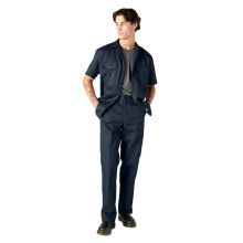 Dickies Herren Big & Tall Kurzarm-Arbeitshemd Marineblau