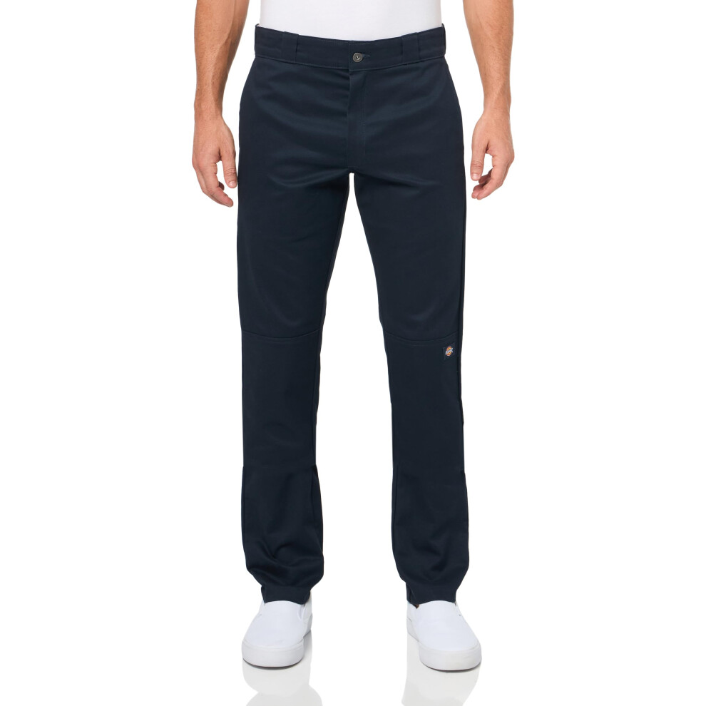 Dickies Men's Skinny Fit Double Knee Work Pants  Dark Navy