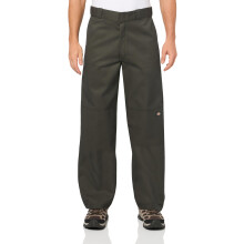 Dickies Men's Loose Fit Double Knee Work Pants Olive Green