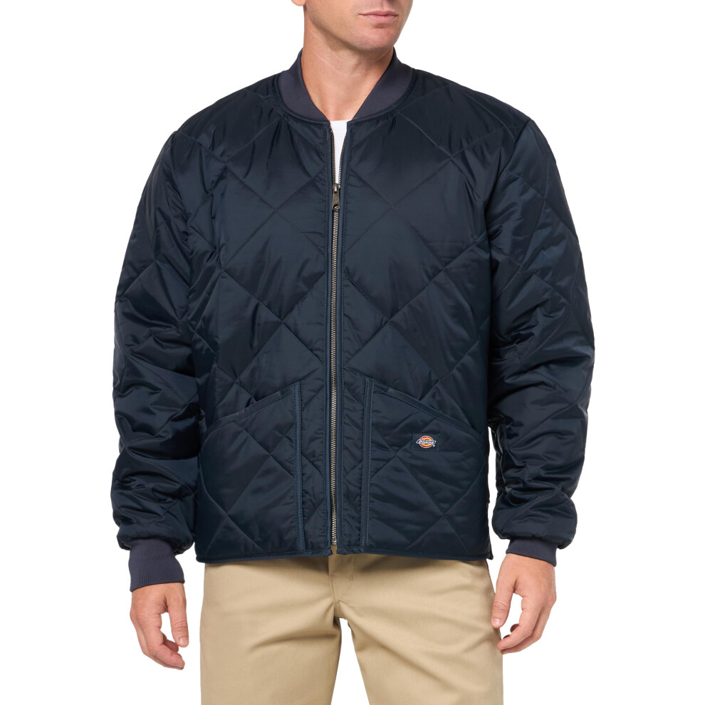 Dickies Men's Diamond Quilted Jacket Dark Navy Blue
