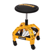 DEWALT Robuster Rollhocker aus Metall f r Werkstatt oder Garage Gepolsterter 360-Grad-Drehsitz Robuster Stahlrahmen Verstellbar