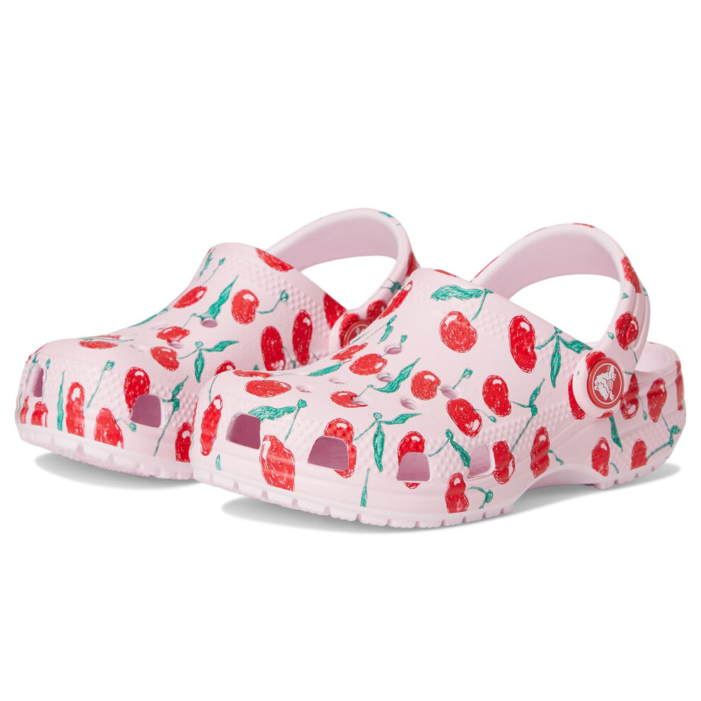 Crocs Kids Classic Clogs with Patterns and Graphics (Toddler)  Pink Milk  4 US Unisex