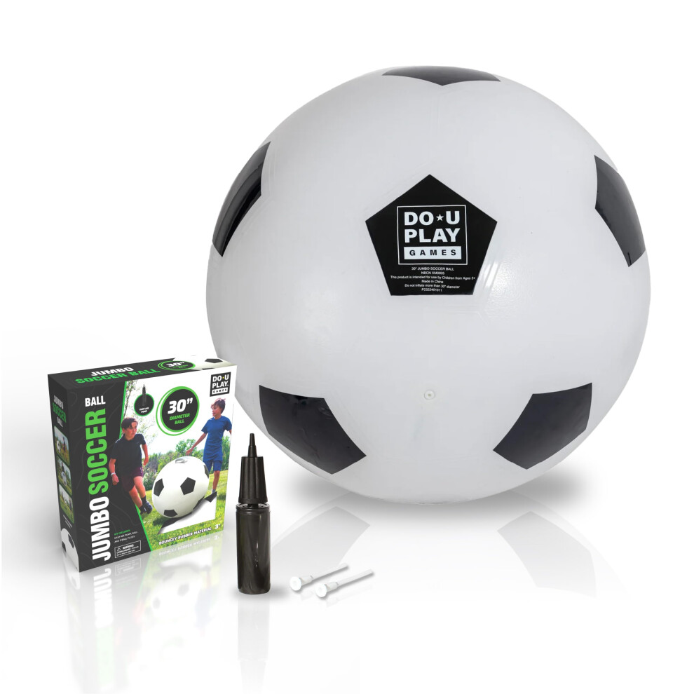 Hape DO-U-Play Games Jumbo Soccer Ball 30 Diameter Superior Rubber Durable Heavy-Duty Material