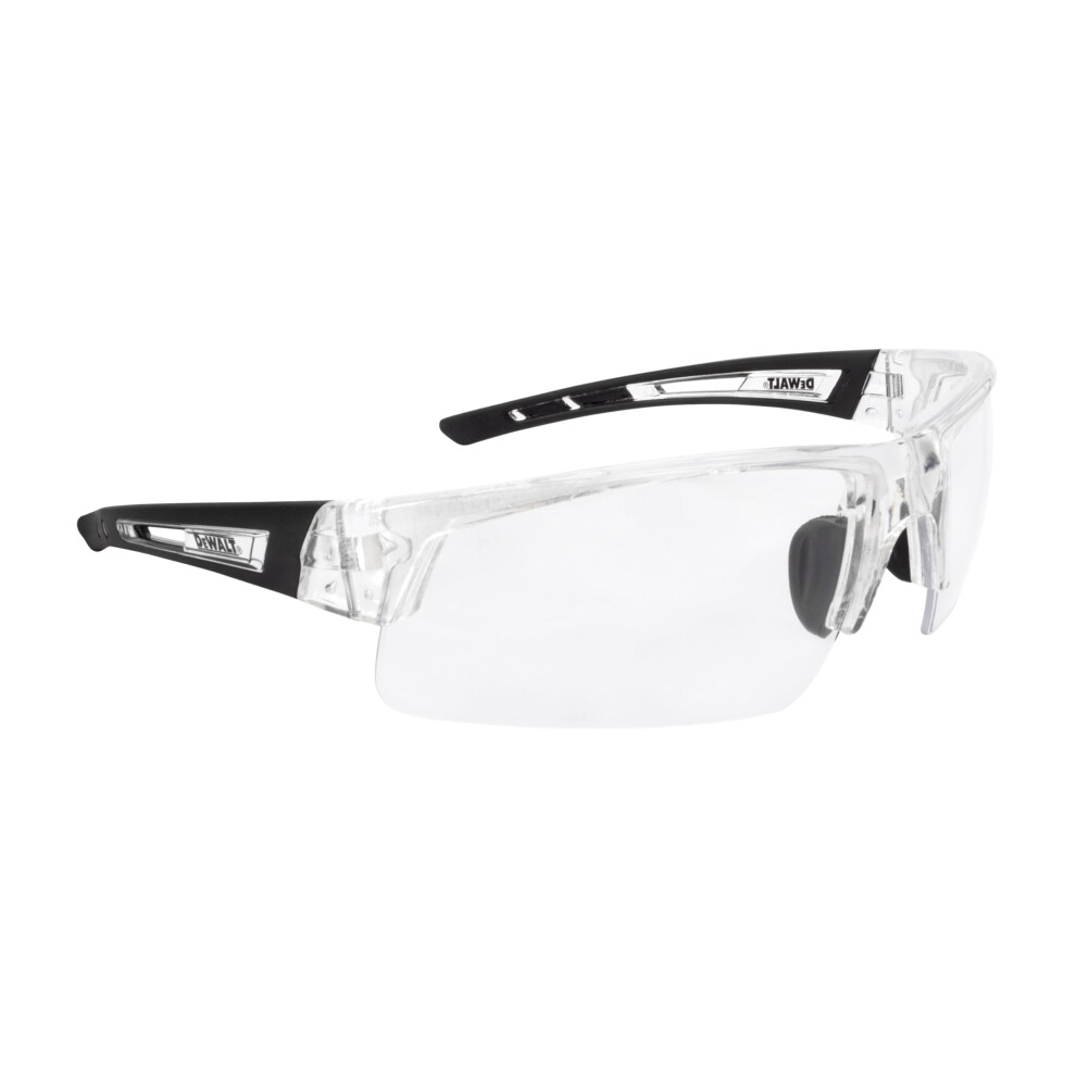 DEWALT DPG100T-1D Crosscut Safety Glasses - Translucent Half Frame - Clear Lens - ANSI Z87.1+ - 1 Pair