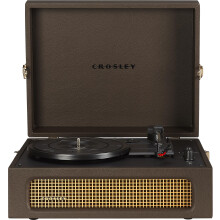 Crosley CR8017B-CO Voyager Vintage Portable Vinyl Record Player Turntable with Bluetooth in/Out and Built-in Speakers Cocoa