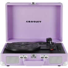Crosley CR8005F-LN Cruiser Plus Vintage 3-Gang-Bluetooth-In/Out-Schallplattenspieler im Koffer, Lavendel