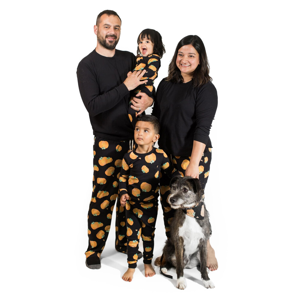 Burt's Bees Baby Baby Womens Family Jammies Matching Holiday Organic Cotton Pajamas  Midnight Pumpkins 2024  X-Large