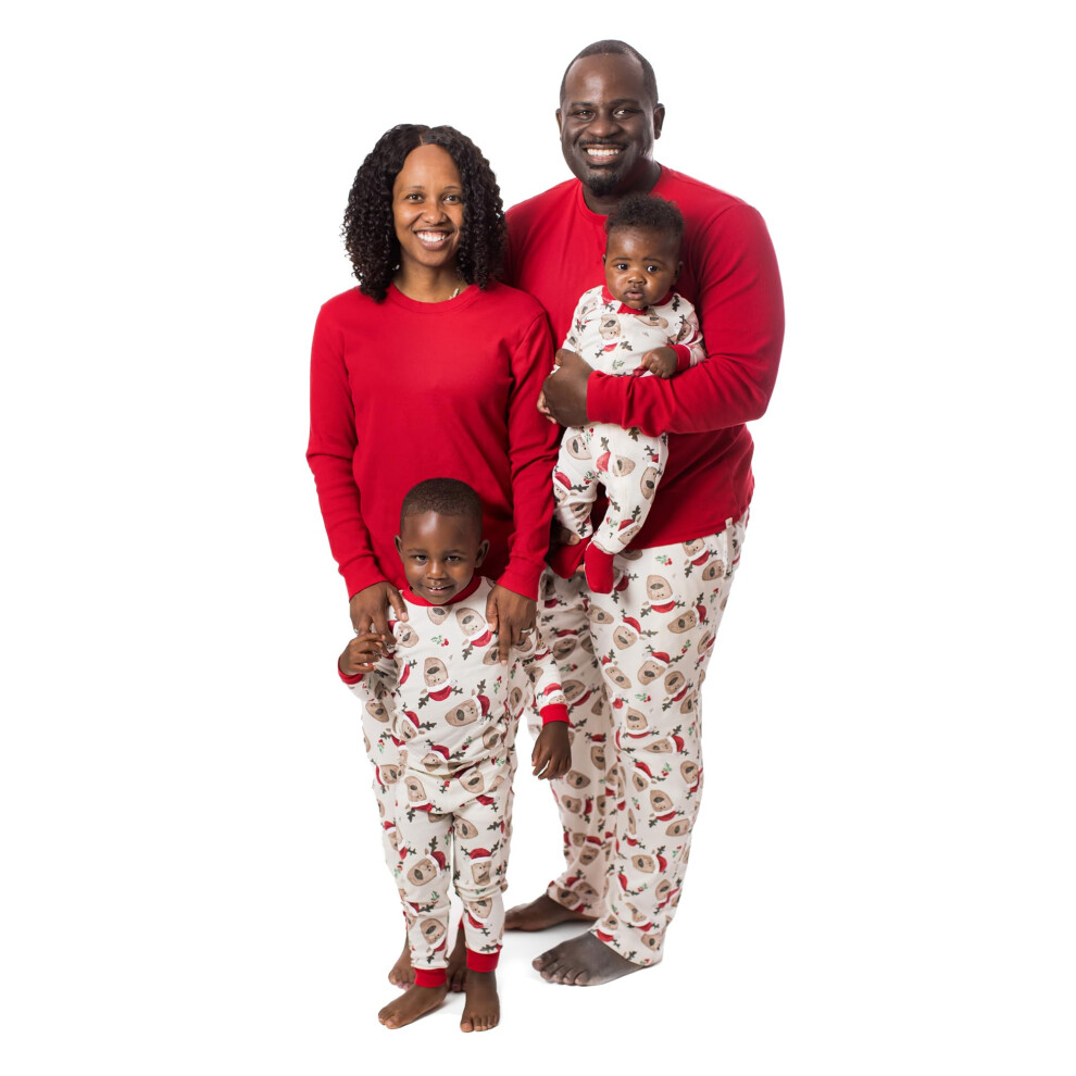 Burt's Bees Baby Family Matching Holiday Pajamas - Organic Cotton PJs for Infants  Toddlers  Kids  Men  and Women
