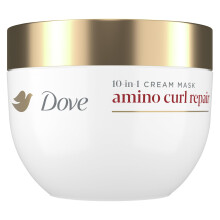 Dove Hair Mask Amino Curl pro kudrnat kudrnat vlasy s technologi Bio-Protein Care + Amino & Jojobov olej 9,2 Fl Oz