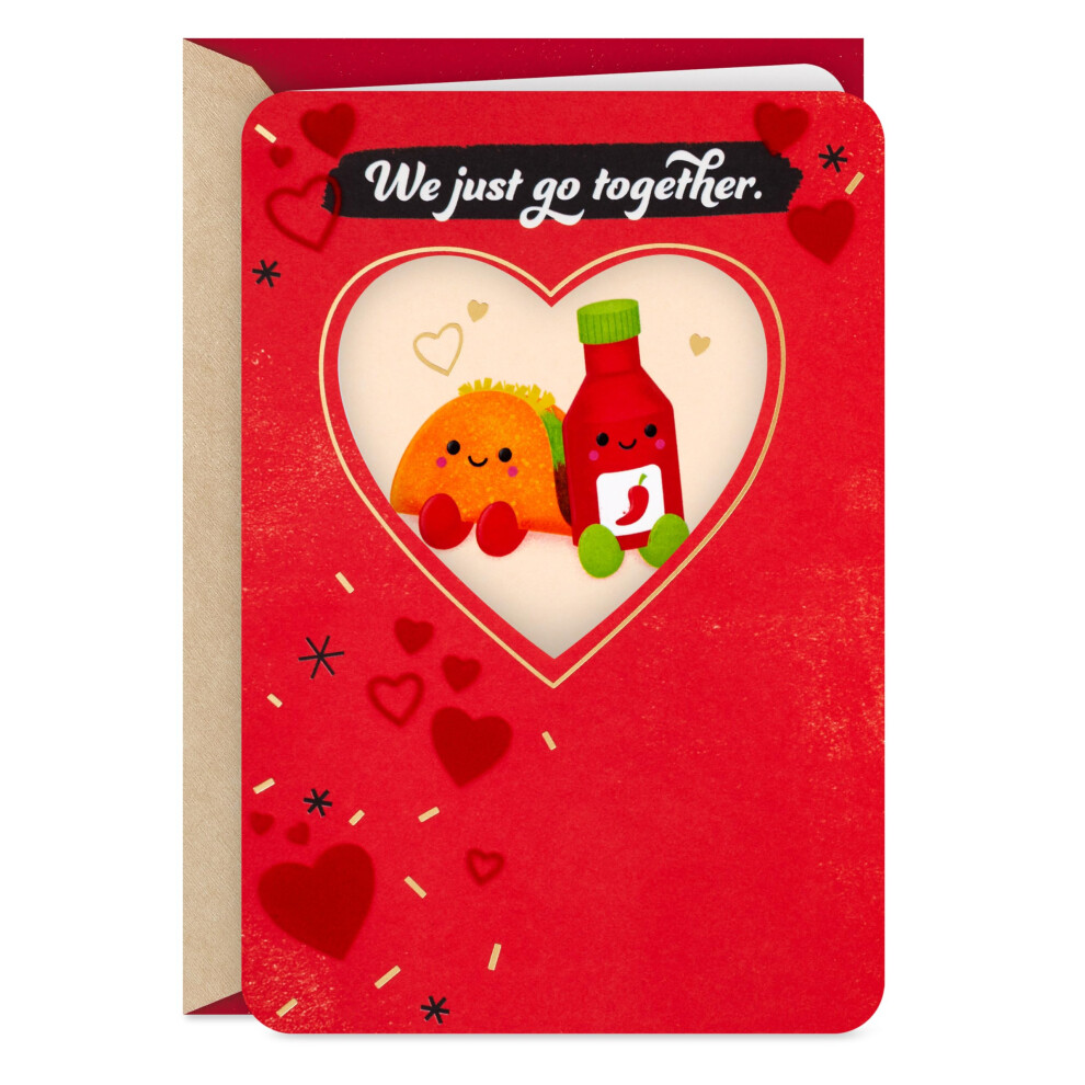 Carte De Saint-Valentin Romantique Hallmark Better Together (Tacos Et Sauce Piquante) Pour Mari, Femme, Petit Ami, Petite Amie-image