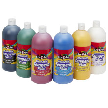 Cra-Z-Art Pestv Tempera Paint Bulk Pack 6 vrisarja Eri vrej 32 unssia jokaisessa pullossa 6 Super Bright Finger Paint vri Loistava Takaisin ko
